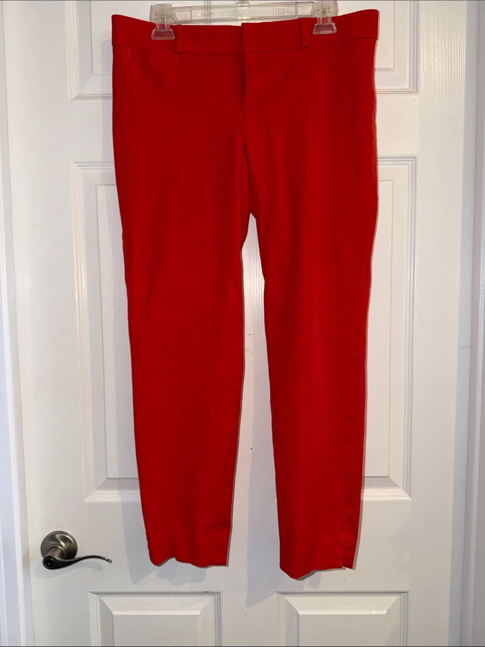 Banana Republic Bright Red Straight-Leg Pants